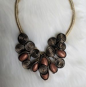 Beautiful Brown and Gold Necklace